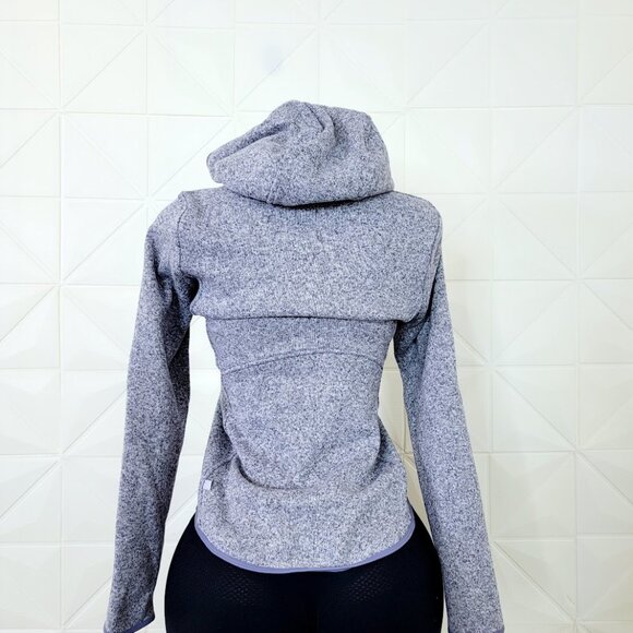 Lululemon Women's Heathered Silver Lilac Fleece & Thank You Half-Zip Pullover 6 - Picture 5 of 9